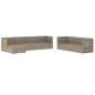 vidaXL Set de muebles de jardín 8 pzas y cojines ratán sintético gris vidaXL Set de muebles de jardín 8 pzas y cojines ratán sintético gris