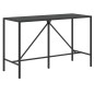 vidaXL Mesa y taburetes altos jardín 11 pzas madera y ratán PE negro vidaXL Mesa y taburetes altos jardín 11 pzas madera y ratán PE negro