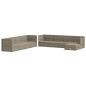 vidaXL Set de muebles de jardín 9 pzas y cojines ratán sintético gris vidaXL Set de muebles de jardín 9 pzas y cojines ratán sintético gris