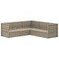vidaXL Set de muebles de jardín 5 pzas y cojines ratán sintético gris vidaXL Set de muebles de jardín 5 pzas y cojines ratán sintético gris
