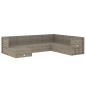 vidaXL Set de muebles de jardín 7 pzas y cojines ratán sintético gris vidaXL Set de muebles de jardín 7 pzas y cojines ratán sintético gris