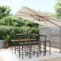 vidaXL Mesa bar y taburetes jardín 9 pzas madera acacia ratán PE negro vidaXL Mesa bar y taburetes jardín 9 pzas madera acacia ratán PE negro
