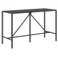 vidaXL Mesa bar y taburetes jardín 9 pzas madera acacia ratán PE negro vidaXL Mesa bar y taburetes jardín 9 pzas madera acacia ratán PE negro