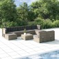 vidaXL Set de muebles de jardín 9 pzas y cojines ratán sintético gris vidaXL Set de muebles de jardín 9 pzas y cojines ratán sintético gris