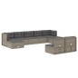 vidaXL Set de muebles de jardín 9 pzas y cojines ratán sintético gris vidaXL Set de muebles de jardín 9 pzas y cojines ratán sintético gris