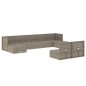 vidaXL Set de muebles de jardín 9 pzas y cojines ratán sintético gris vidaXL Set de muebles de jardín 9 pzas y cojines ratán sintético gris