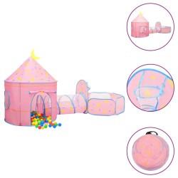vidaXL Tienda de juegos para niños con 250 bolas rosa 301x120x128 cm