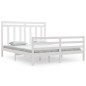 vidaXL Estructura de cama de madera maciza de pino blanca 160x200 cm vidaXL Estructura de cama de madera maciza de pino blanca 160x200 cm