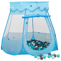 vidaXL Tienda de juegos para niños con 250 bolas azul 102x102x82 cm