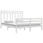 vidaXL Estructura de cama de madera maciza de pino blanca 160x200 cm vidaXL Estructura de cama de madera maciza de pino blanca 160x200 cm