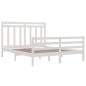 vidaXL Estructura de cama de madera maciza de pino blanca 160x200 cm vidaXL Estructura de cama de madera maciza de pino blanca 160x200 cm