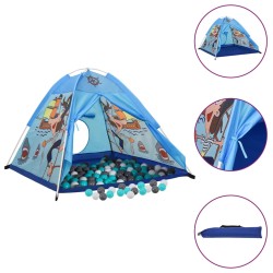 vidaXL Tienda de juegos para niños con 250 bolas azul 120x120x90 cm