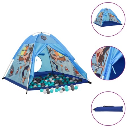 vidaXL Tienda de juegos para niños con 250 bolas azul 120x120x90 cm