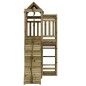 vidaXL Casa de juegos con pared escalada de madera impregnada de pino vidaXL Casa de juegos con pared escalada de madera impregnada de pino