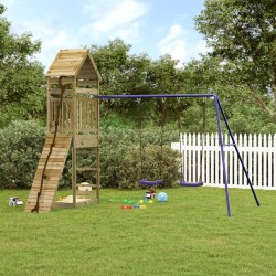 vidaXL Parque infantil de exterior madera de pino impregnada