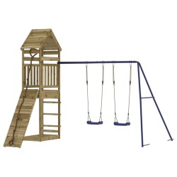 vidaXL Parque infantil de exterior madera de pino impregnada