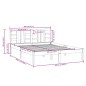 vidaXL Estructura de cama de madera maciza de pino negra 200x200 cm
