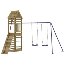 vidaXL Parque infantil de exterior madera de pino impregnada