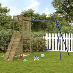 vidaXL Parque infantil de exterior madera de pino impregnada