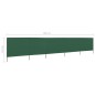 vidaXL Paravientos de playa de 5 paneles tela verde 600x120 cm vidaXL Paravientos de playa de 5 paneles tela verde 600x120 cm