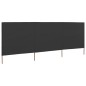 vidaXL Paravientos de playa de 3 paneles de tela 400x120 cm gris vidaXL Paravientos de playa de 3 paneles de tela 400x120 cm gris