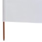 vidaXL Paravientos de playa de 5 paneles tela blanco arena 600x80 cm vidaXL Paravientos de playa de 5 paneles tela blanco arena 600x80 cm