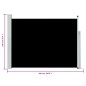 vidaXL Toldo lateral retráctil de jardín negro 100x500 cm vidaXL Toldo lateral retráctil de jardín negro 100x500 cm