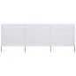 vidaXL Paravientos de playa de 3 paneles tela blanco arena 400x80 cm vidaXL Paravientos de playa de 3 paneles tela blanco arena 400x80 cm