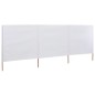 vidaXL Paravientos de playa de 3 paneles tela blanco arena 400x80 cm vidaXL Paravientos de playa de 3 paneles tela blanco arena 400x80 cm