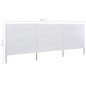 vidaXL Paravientos de playa de 3 paneles tela blanco arena 400x80 cm vidaXL Paravientos de playa de 3 paneles tela blanco arena 400x80 cm