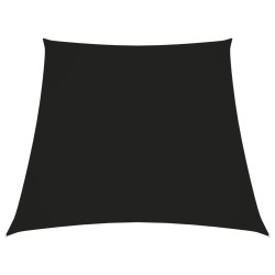 vidaXL Toldo de vela trapezoidal de tela oxford negro 3/5x4 m