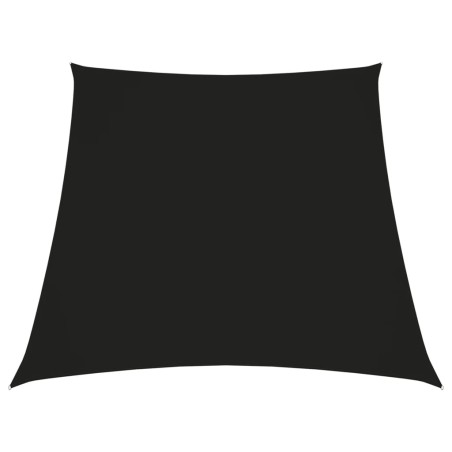vidaXL Toldo de vela trapezoidal de tela oxford negro 3/5x4 m