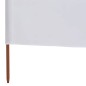 vidaXL Paravientos de playa de 6 paneles tela blanco arena 800x160 cm