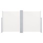 vidaXL Toldo lateral doble retráctil de jardín color crema 170x600 cm
