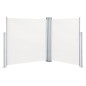 vidaXL Toldo lateral doble retráctil de jardín color crema 170x600 cm