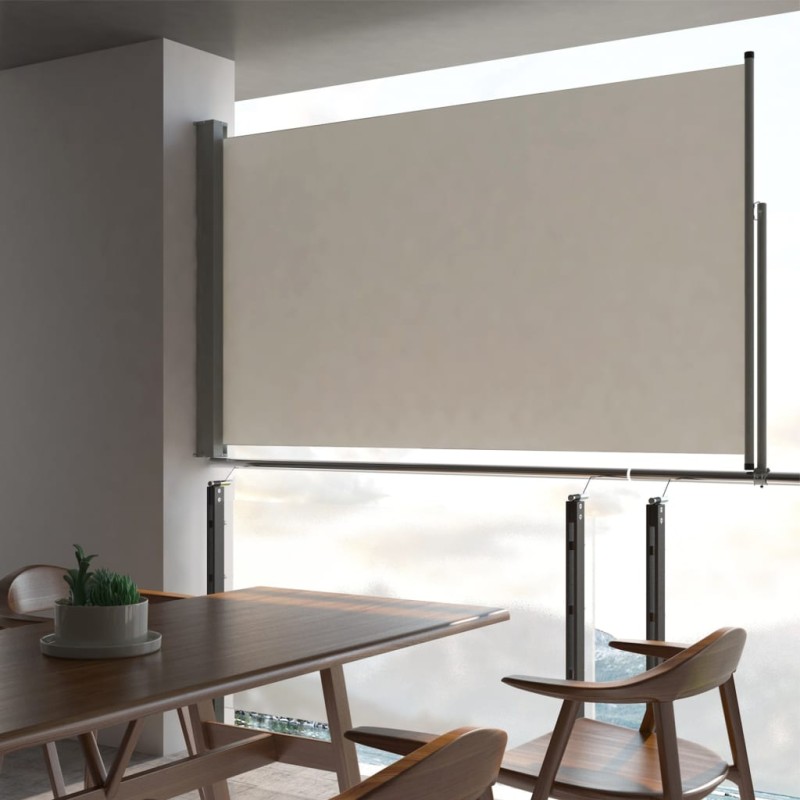 vidaXL Toldo lateral retráctil para patio 140x300 cm crema vidaXL Toldo lateral retráctil para patio 140x300 cm crema
