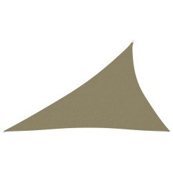 vidaXL Toldo de vela triangular tela Oxford beige 3x4x5 m