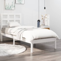 vidaXL Estructura de cama individual madera maciza blanco 90x190 cm