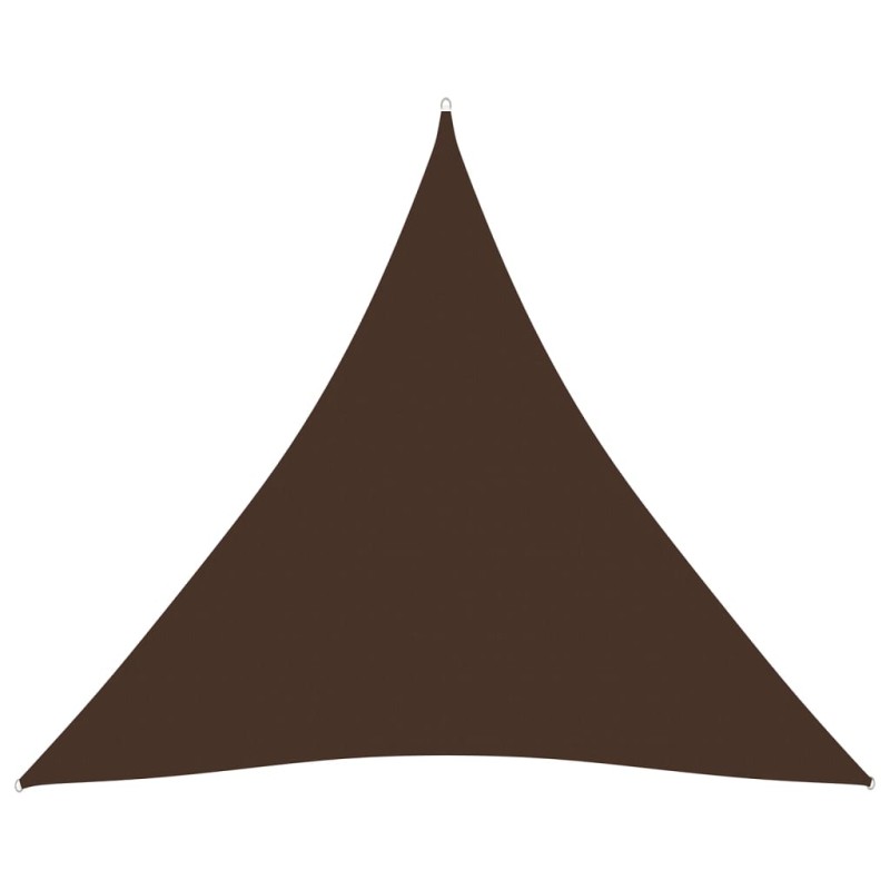 vidaXL Toldo de vela triangular tela Oxford marrón 4x4x4 m vidaXL Toldo de vela triangular tela Oxford marrón 4x4x4 m