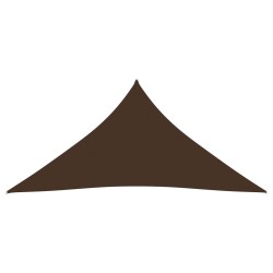 vidaXL Toldo de vela triangular tela Oxford marrón 4x4x4 m