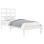 vidaXL Estructura de cama individual madera maciza blanco 90x190 cm vidaXL Estructura de cama individual madera maciza blanco 90x190 cm