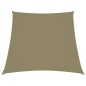 vidaXL Toldo de vela trapezoidal de tela oxford beige 2/4x3 m