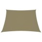 vidaXL Toldo de vela trapezoidal de tela oxford beige 2/4x3 m