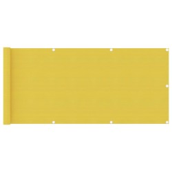 vidaXL Toldo para balcón HDPE amarillo 75x500 cm 
