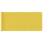 vidaXL Toldo para balcón HDPE amarillo 75x500 cm 