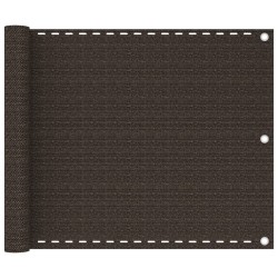 vidaXL Toldo para balcón HDPE marrón 75x400 cm 