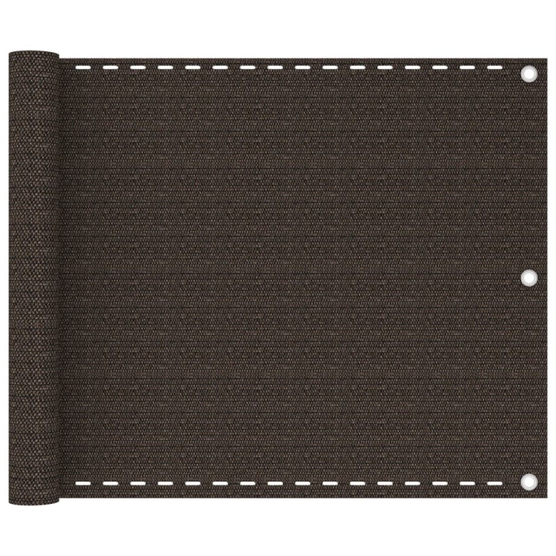 vidaXL Toldo para balcón HDPE marrón 75x400 cm vidaXL Toldo para balcón HDPE marrón 75x400 cm