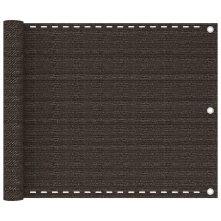 vidaXL Toldo para balcón HDPE marrón 75x400 cm 