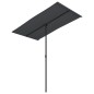 vidaXL Sombrilla de jardín con palo de aluminio negro 180x110 cm vidaXL Sombrilla de jardín con palo de aluminio negro 180x110 cm