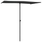 vidaXL Sombrilla de jardín con palo de aluminio negro 180x110 cm vidaXL Sombrilla de jardín con palo de aluminio negro 180x110 cm